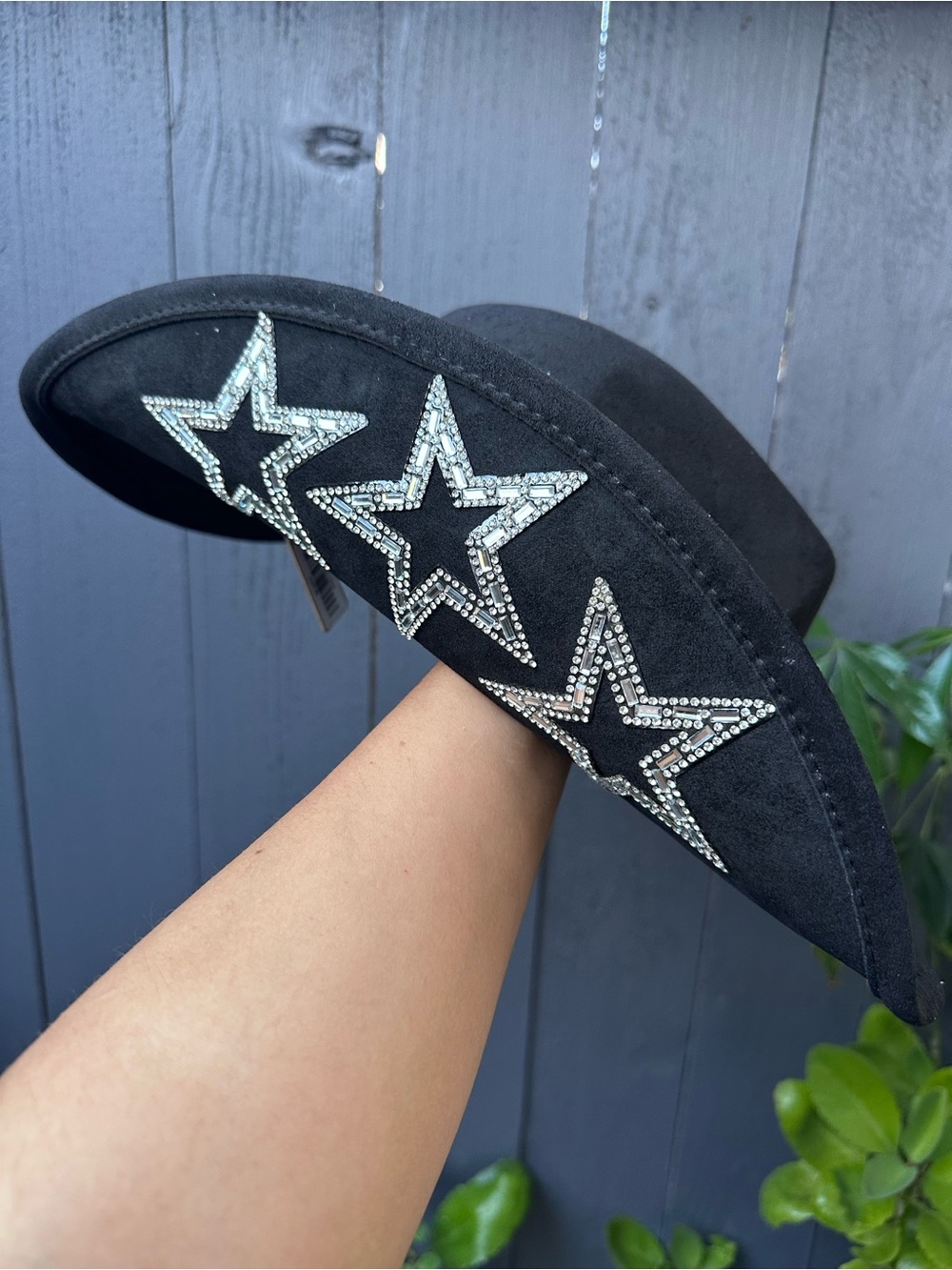 ⭐ Black Rhinestone Star Cowgirl Hat 🤠💖